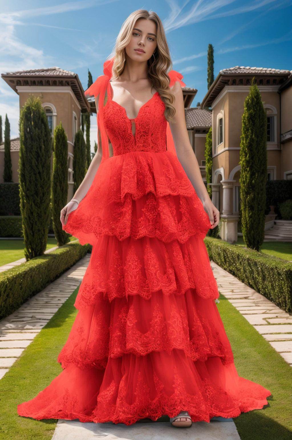Ball Gown Sweep-Brush Train Tulle Prom Dress CS0461 - COCOMELODY