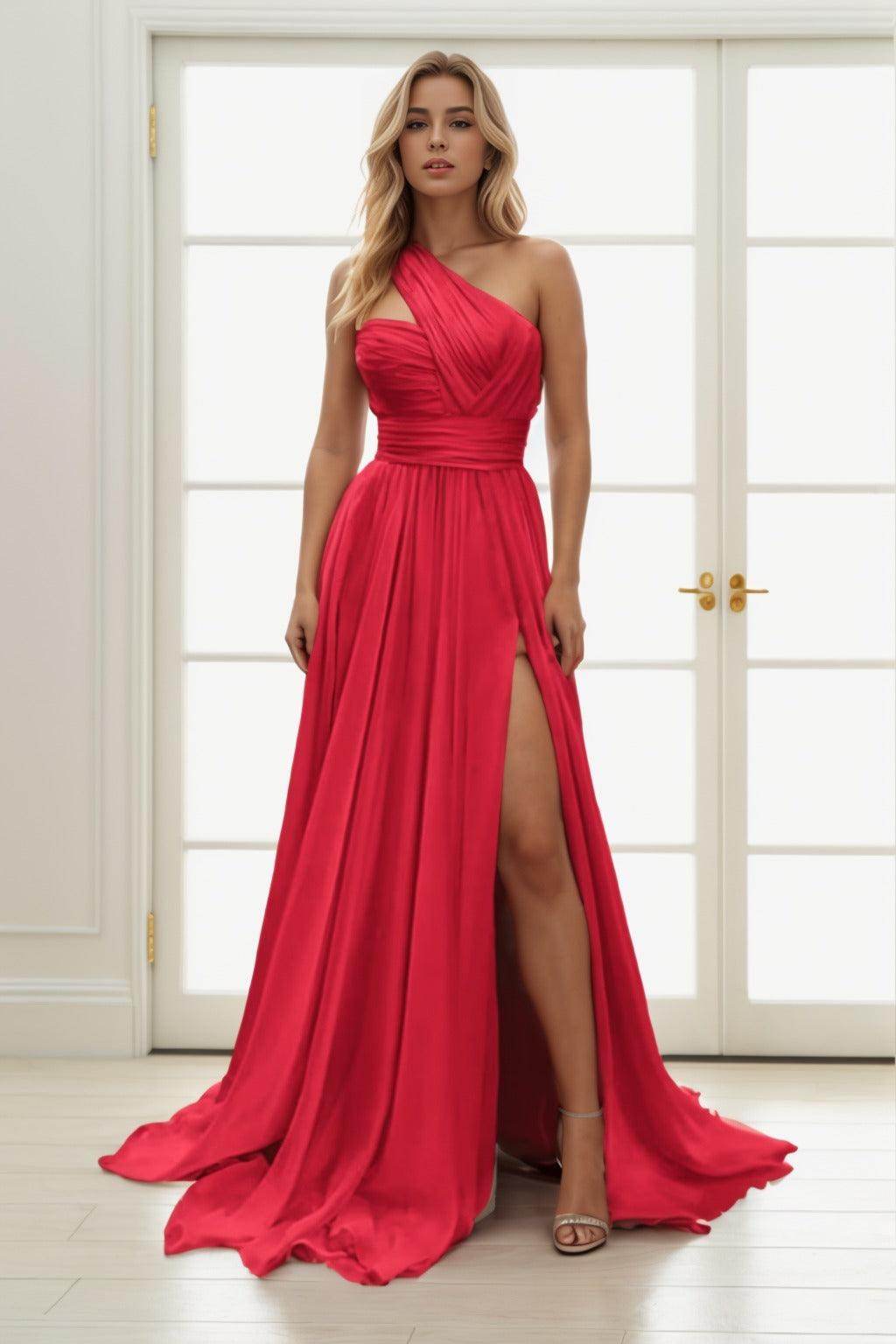 A-Line Maxi Chiffon Prom Dress CS0435 - COCOMELODY