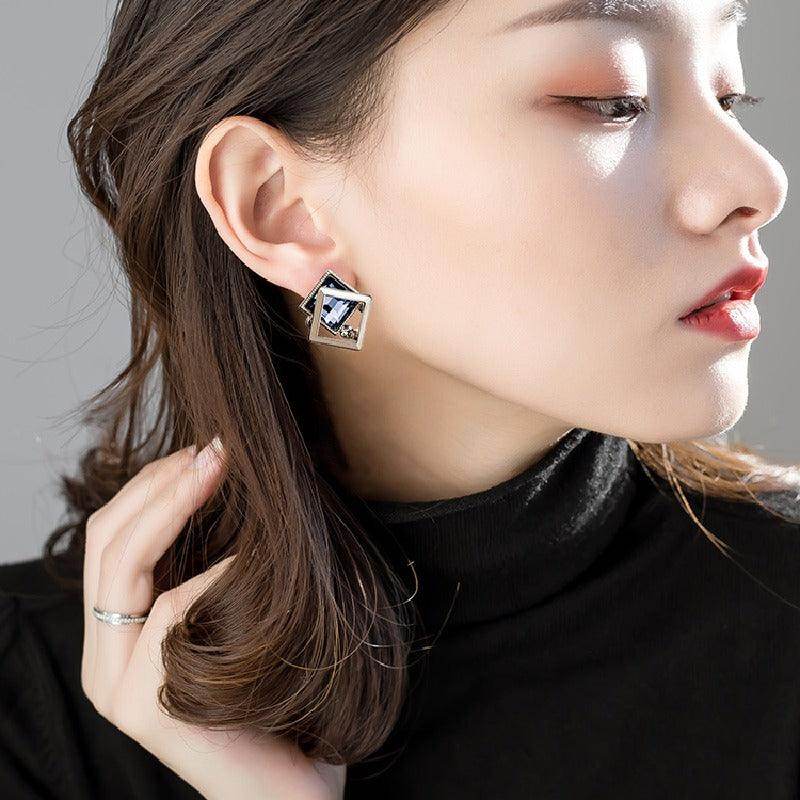 Earrings silver studs sterling silver for women 563384229720 - COCOMELODY