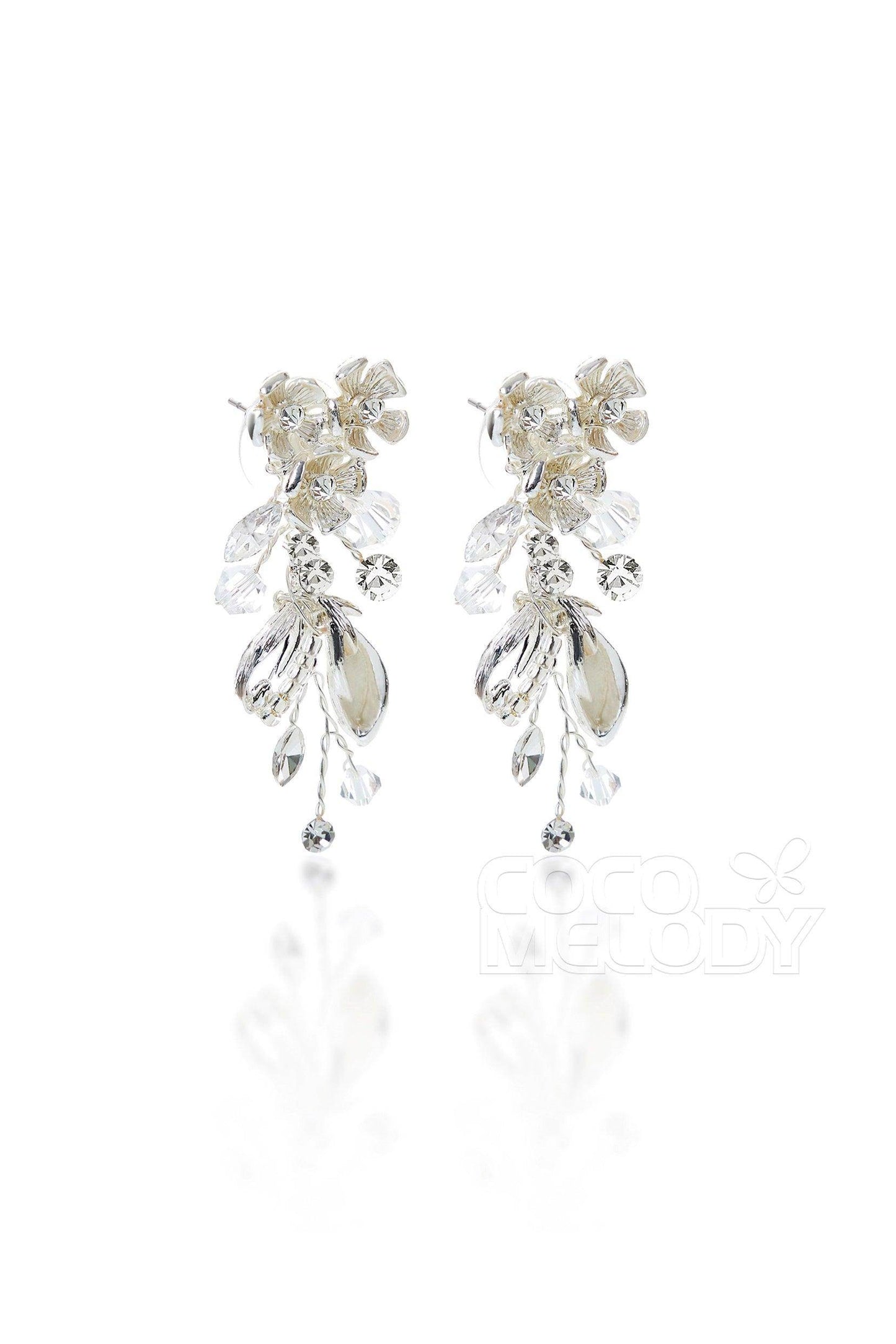 Zircon Wedding Necklace and Earrings Jewelry JS17005 - COCOMELODY