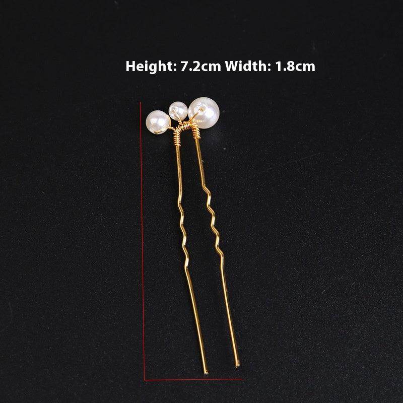 U-shaped Pearl Brida Hairpins 6 piece 684476301257 - COCOMELODY