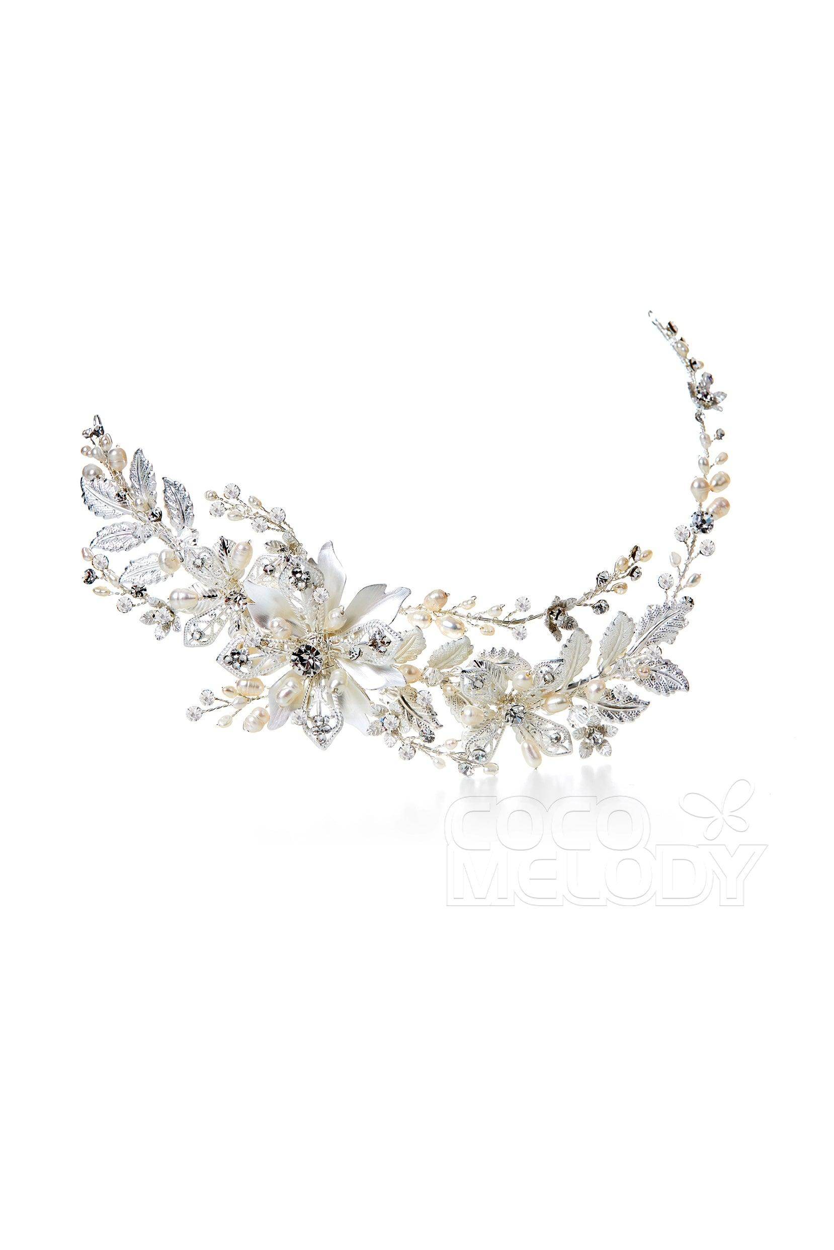 Chic Alloy Headpiece with Imitation Pearl AH17043 - COCOMELODY