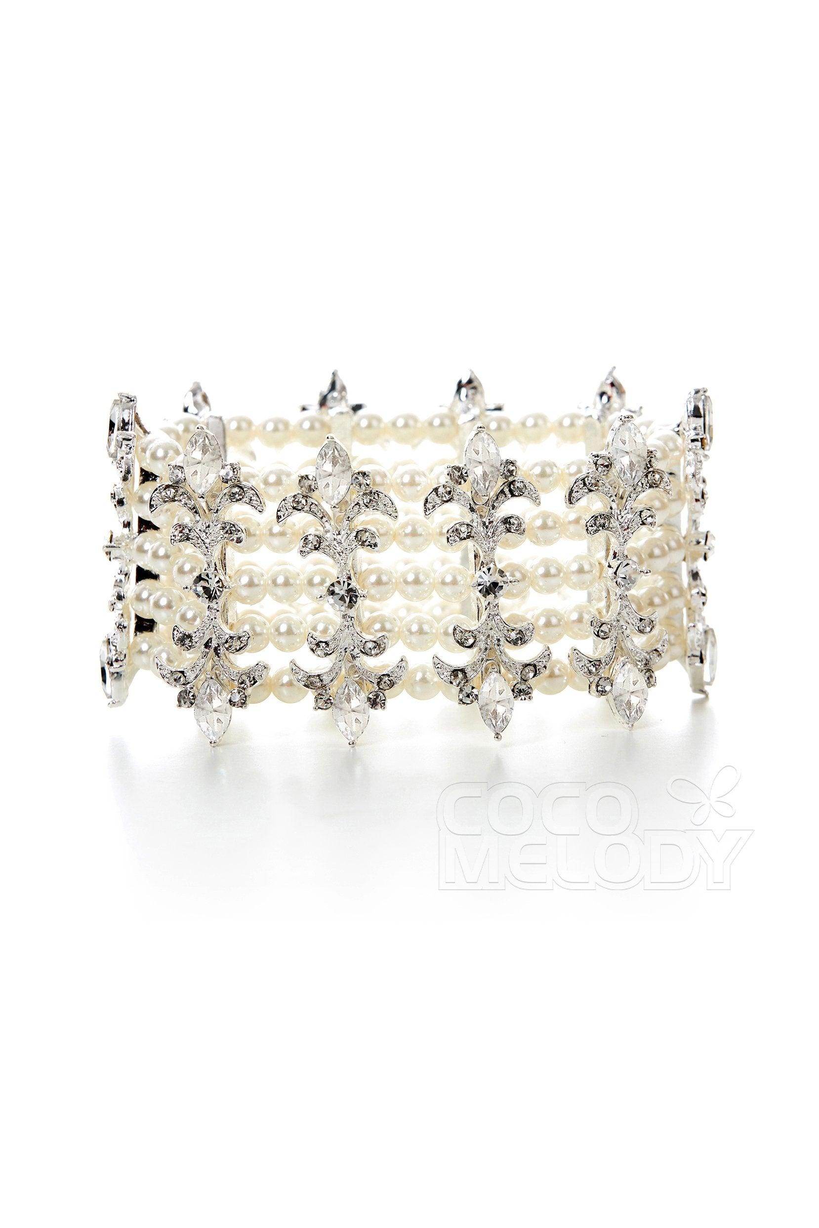 Luxurious Alloy and Zircon Wedding Bracelets HL17002 - COCOMELODY