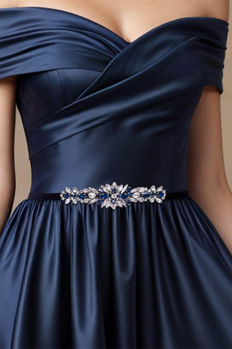 Ribbons Wedding Sash with Rhinestone Imitation Pearl 839584357990 - COCOMELODY