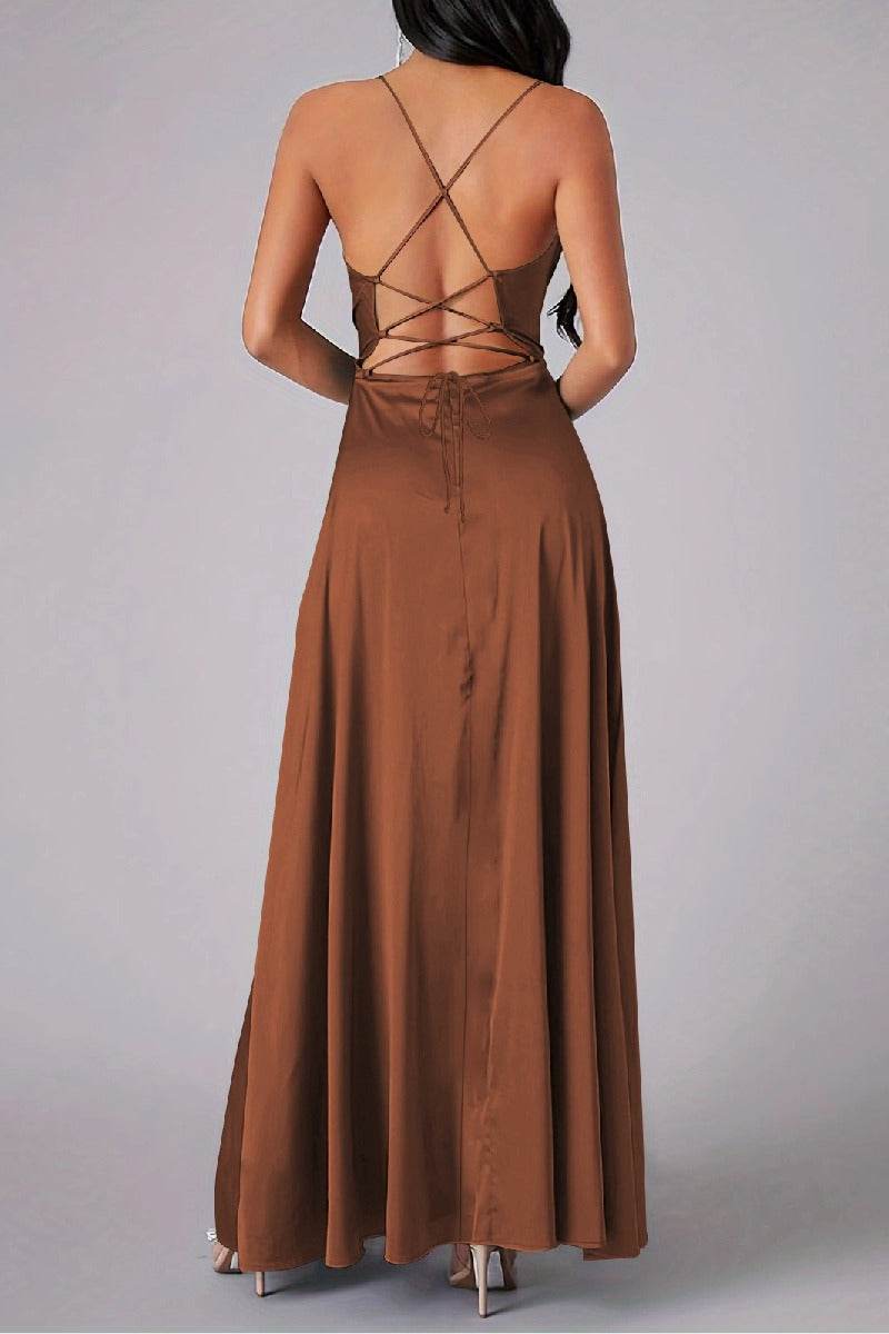 A-line Maxi Stretch Formal Evening Dresses 865729646697 - COCOMELODY