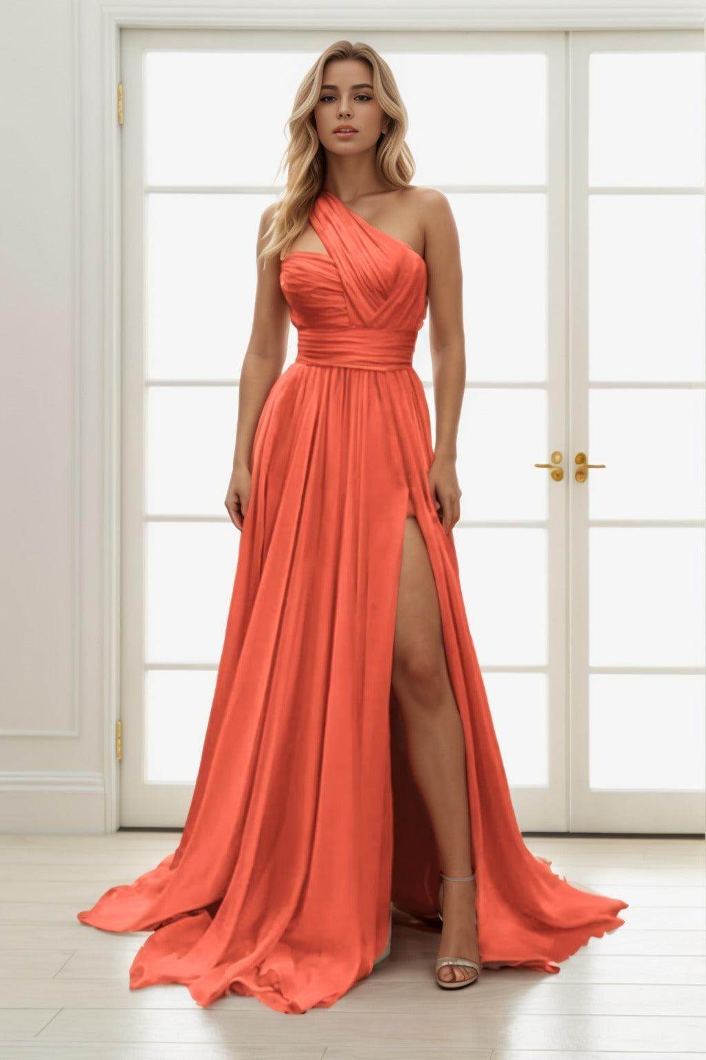 A-Line Maxi Chiffon Prom Dress CS0435 - COCOMELODY