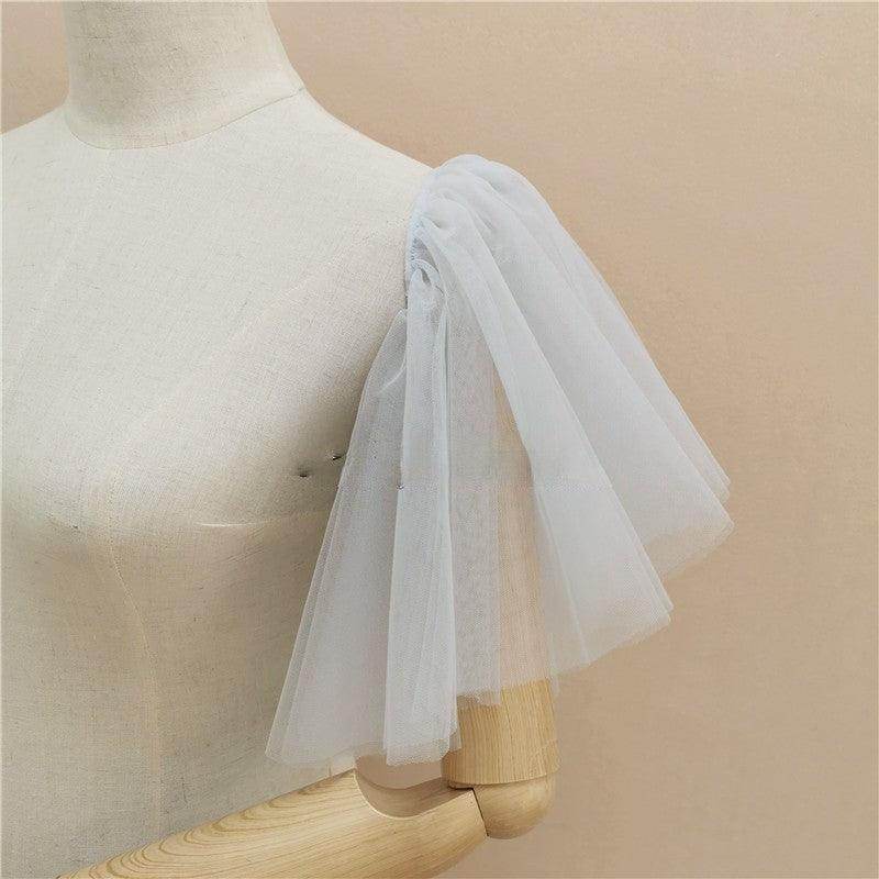 Bridal dress sleeve cover arm accessory sew free elastic sleeves 658367941193 - COCOMELODY