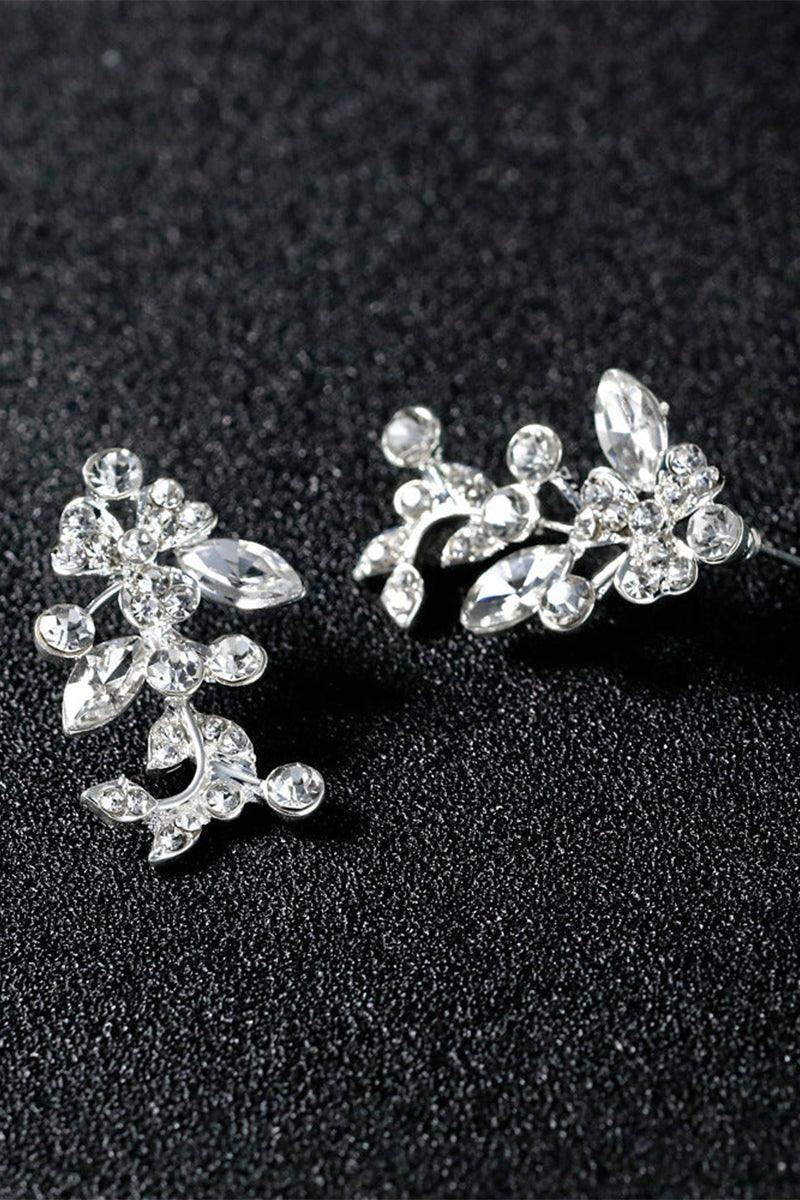 Brass Zircon Necklace Earrings Jewelry 574805330964 - COCOMELODY