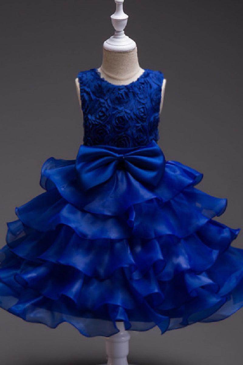 Ball Gown Scoop Neck Sleeveless Mini Organza Flower Girl Dresses 547048188211 - COCOMELODY