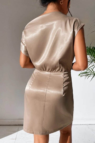 A-Line Mini Forged Chiffon Dress 722854062593 - COCOMELODY