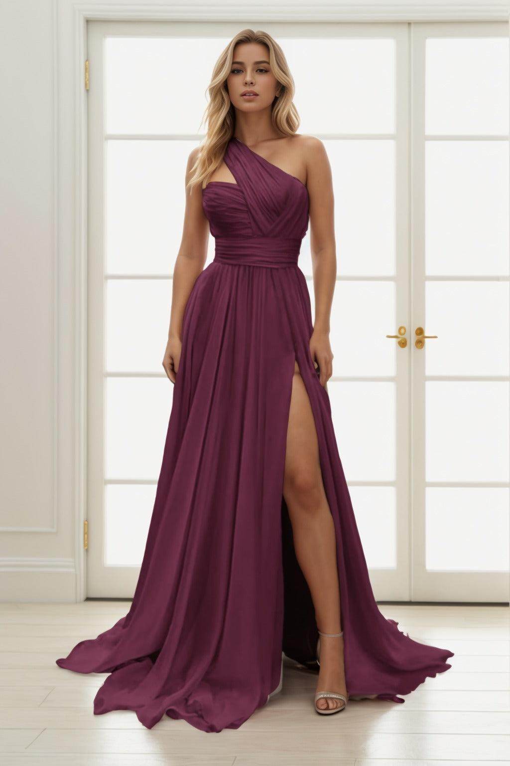 A-Line Maxi Chiffon Prom Dress CS0435 - COCOMELODY