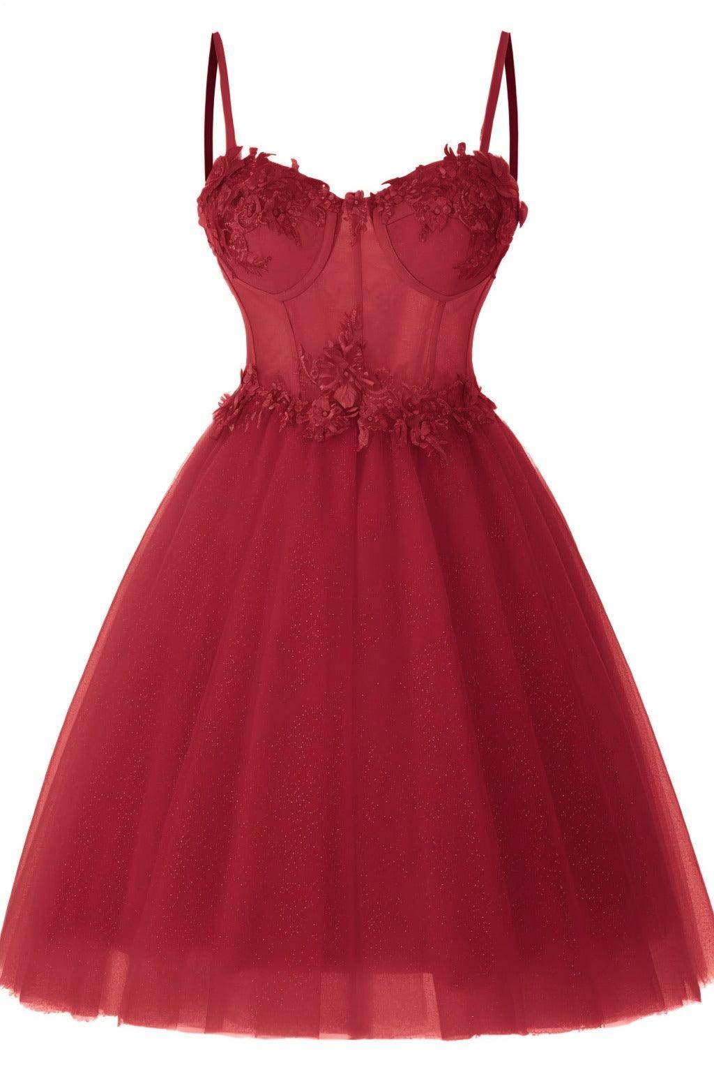 A-Line Short-Mini Tulle Prom Dress CS0400 - COCOMELODY