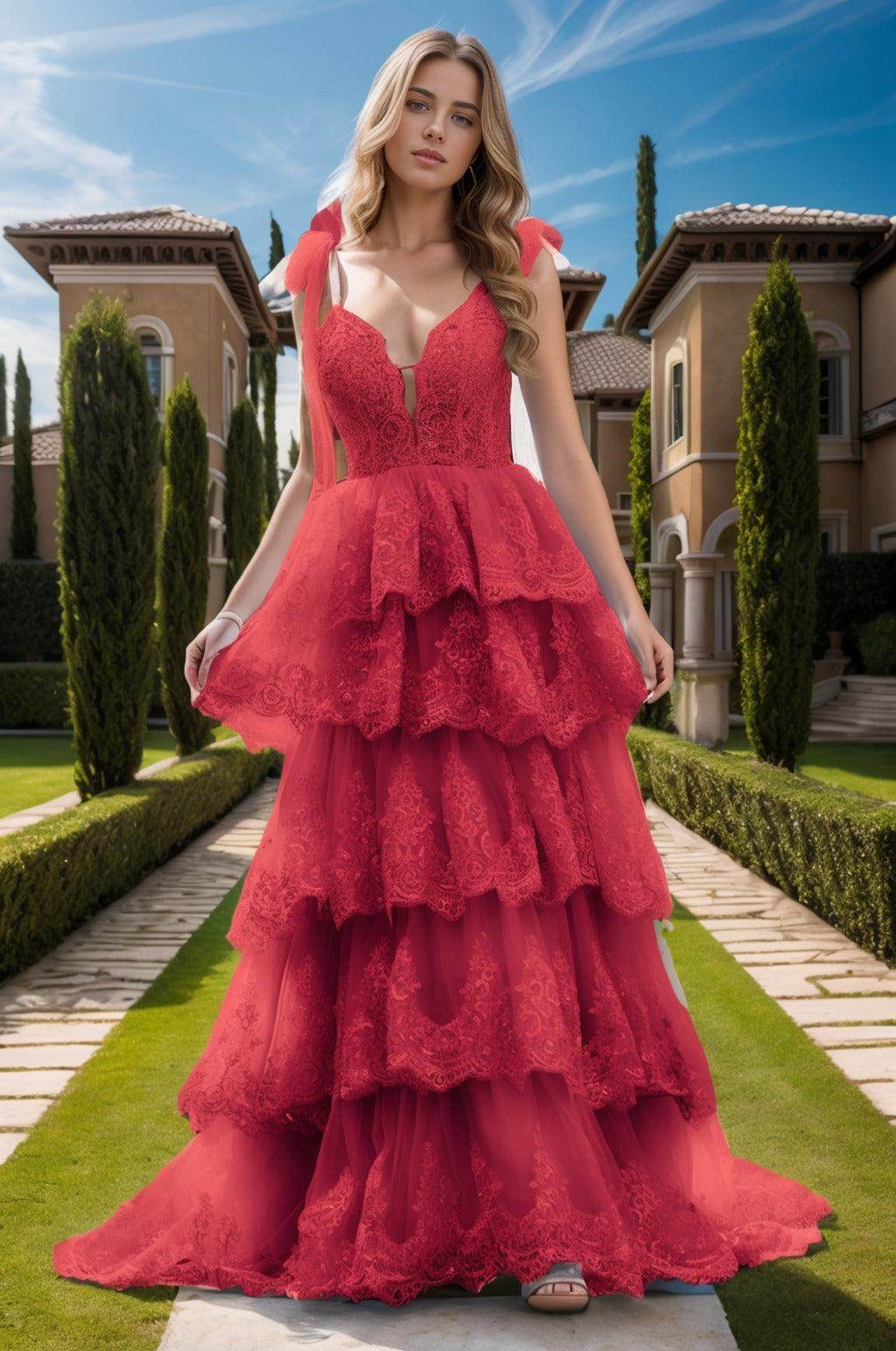 Ball Gown Sweep-Brush Train Tulle Prom Dress CS0461 - COCOMELODY