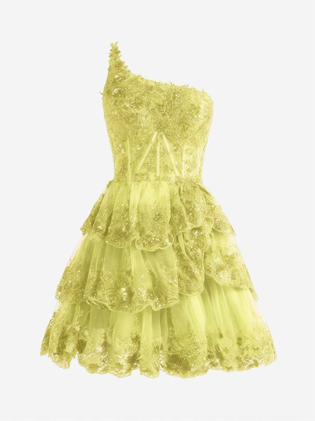 A-line Short Mini Tulle Prom Dress CS0420 - COCOMELODY