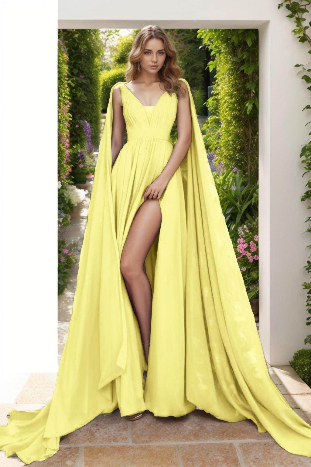 A-Line Floor Length Chiffon Prom Dress CS0454 - COCOMELODY