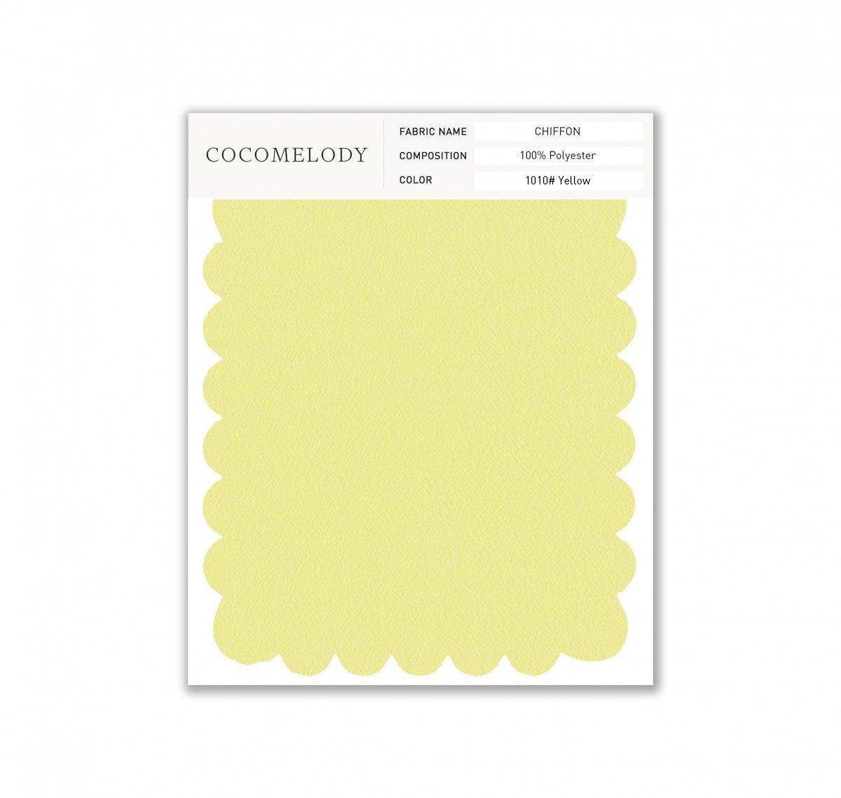 Chiffon Fabric Swatch in Single Color SWCH16001 - COCOMELODY