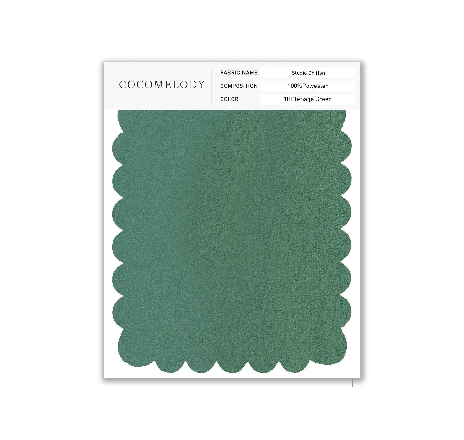 Chiffon Fabric Swatch in Single Color SWCH16001 - COCOMELODY