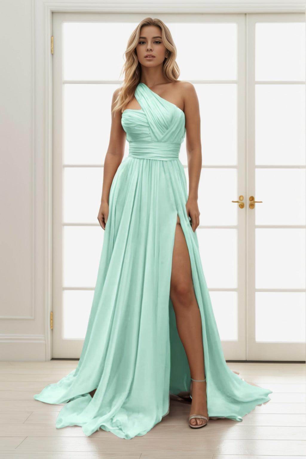 A-Line Maxi Chiffon Prom Dress CS0435 - COCOMELODY