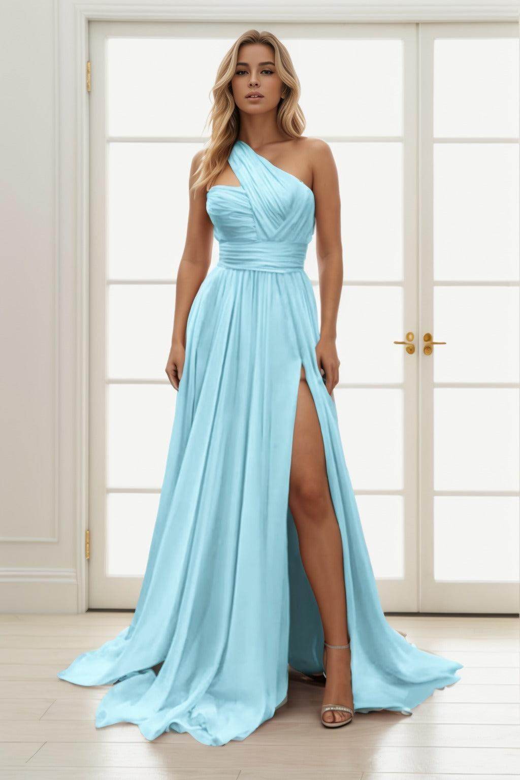 A-Line Maxi Chiffon Prom Dress CS0435 - COCOMELODY