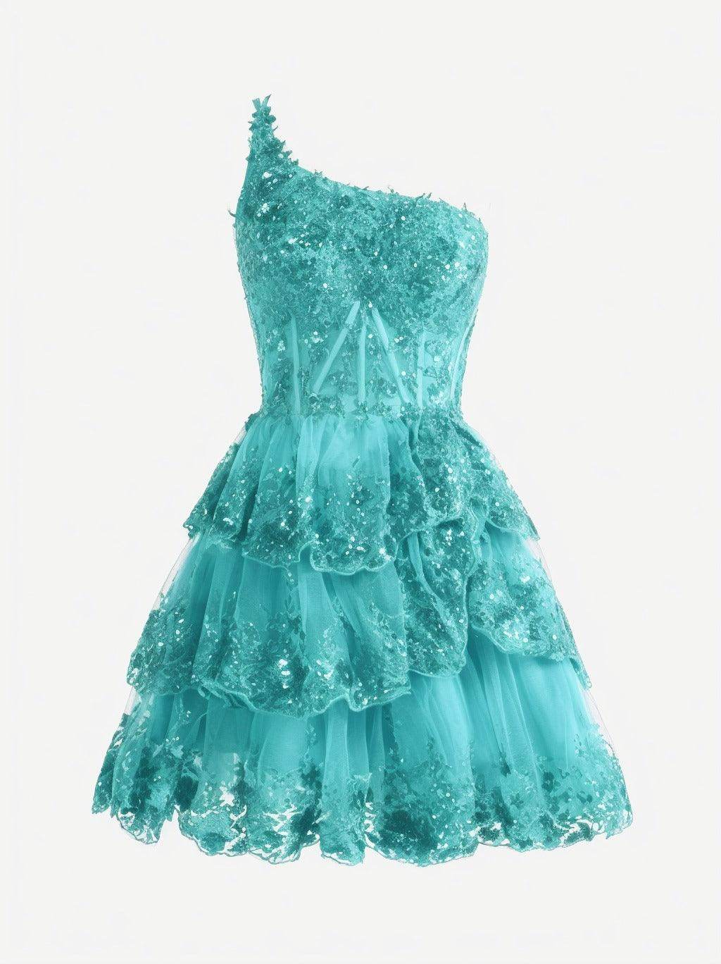 A-line Short Mini Tulle Prom Dress CS0420 - COCOMELODY