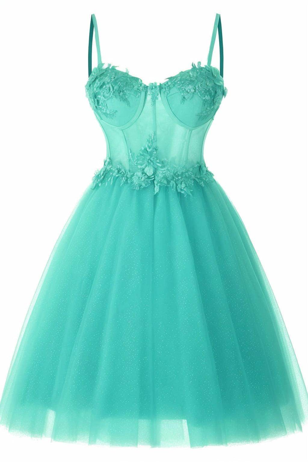 A-Line Short-Mini Tulle Prom Dress CS0400 - COCOMELODY