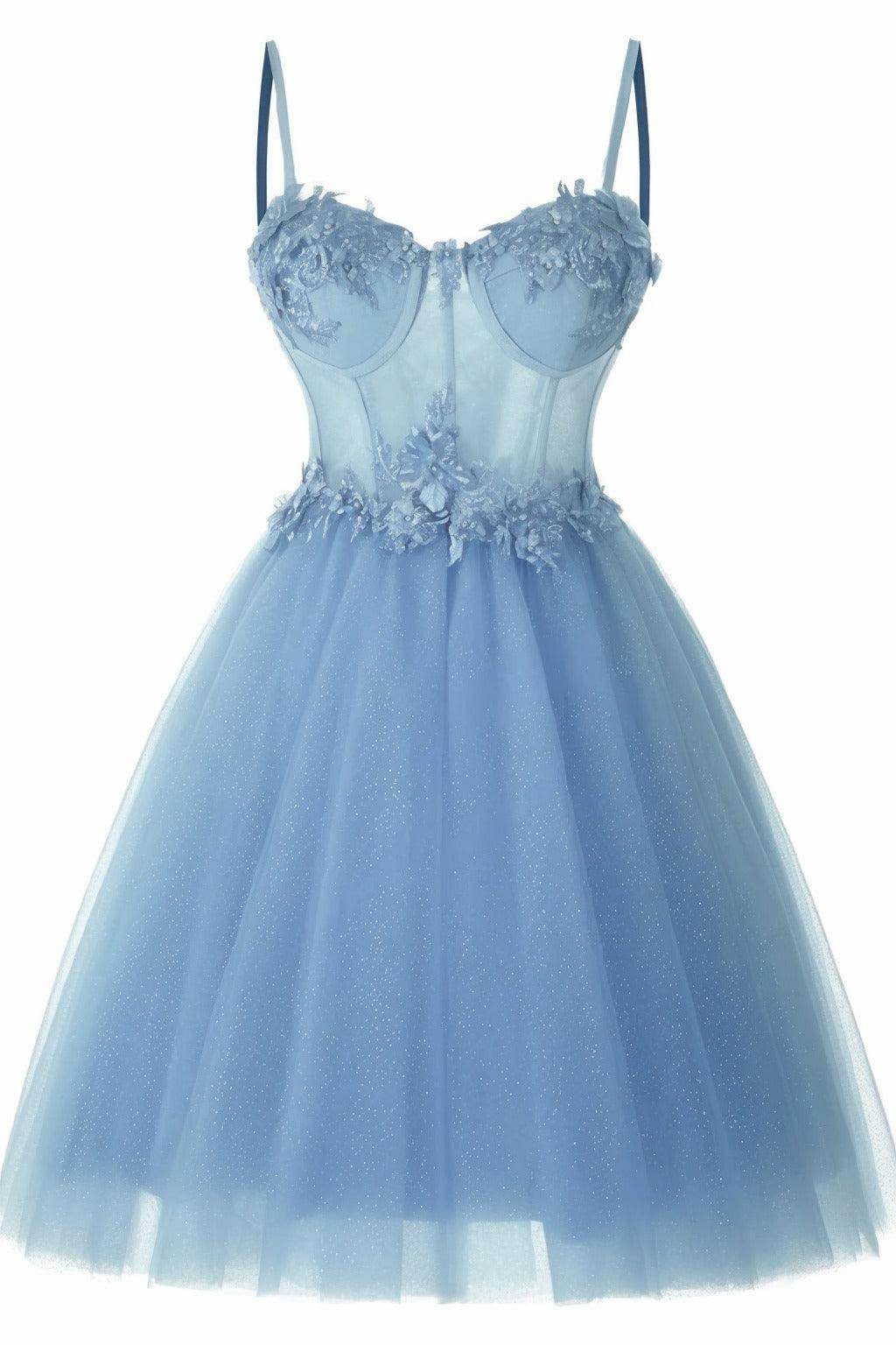 A-Line Short-Mini Tulle Prom Dress CS0400 - COCOMELODY