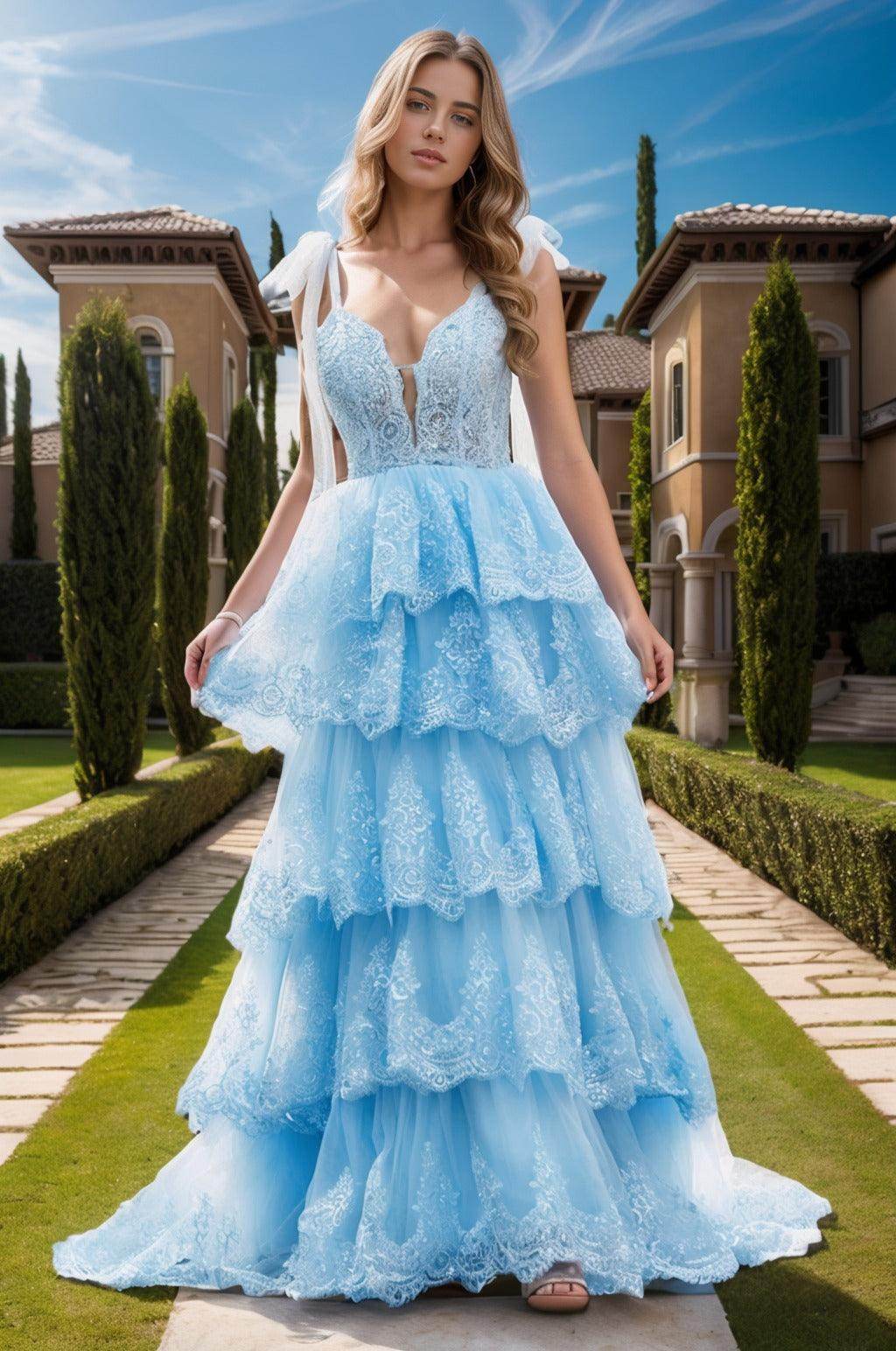 Ball Gown Sweep-Brush Train Tulle Prom Dress CS0461 - COCOMELODY