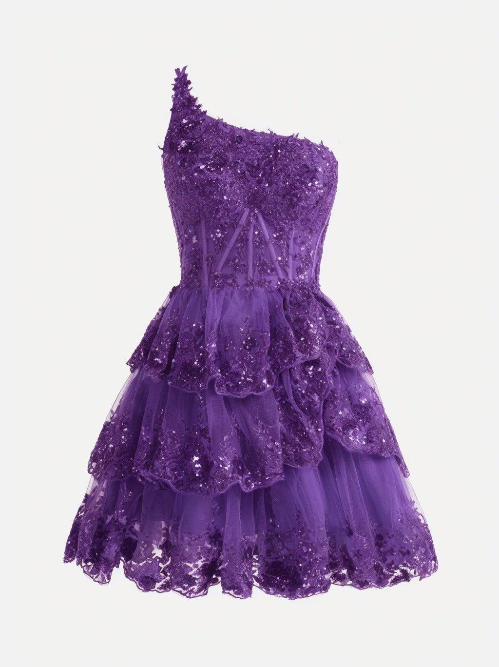 A-line Short Mini Tulle Prom Dress CS0420 - COCOMELODY
