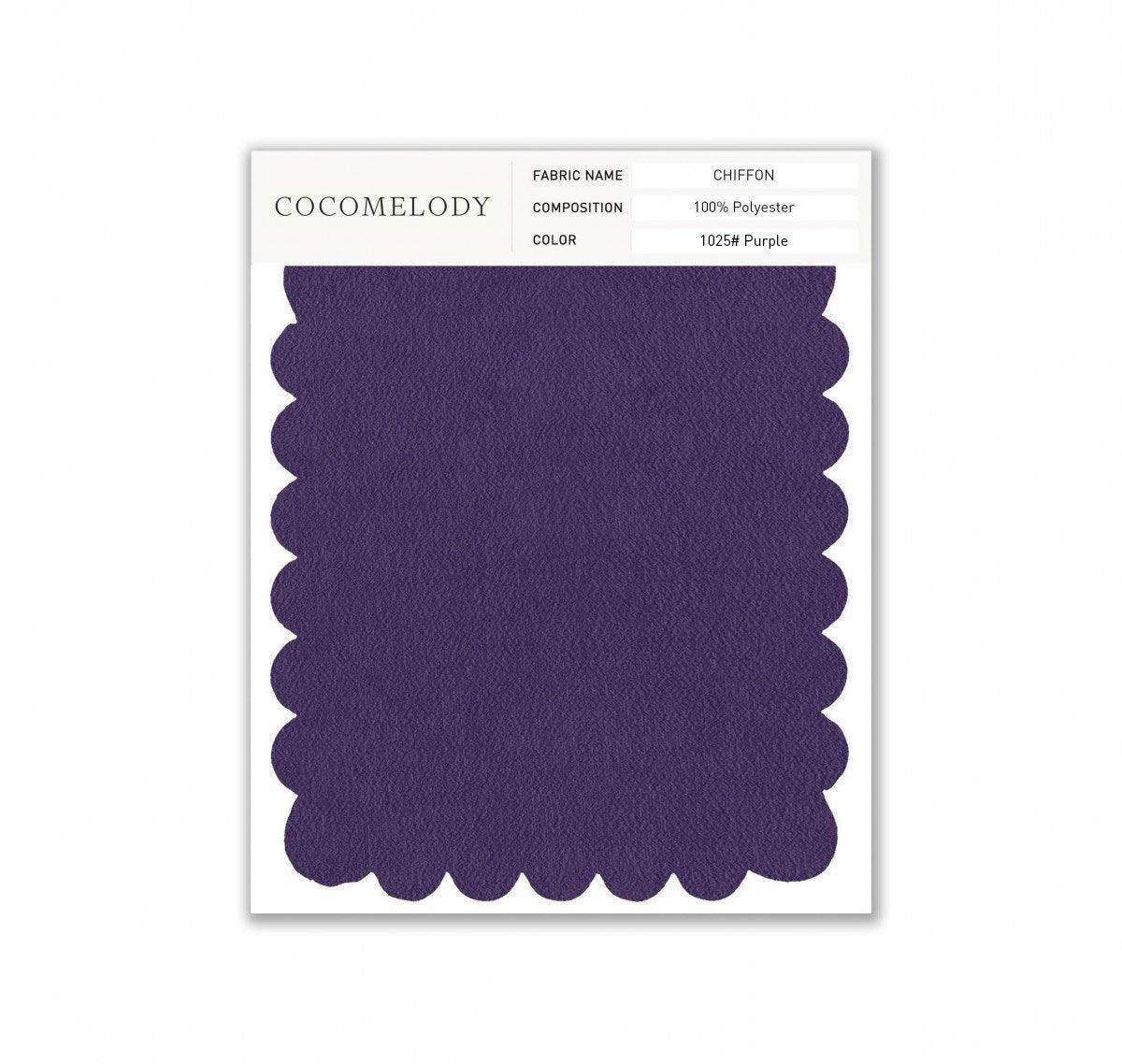 Chiffon Fabric Swatch in Single Color SWCH16001 - COCOMELODY