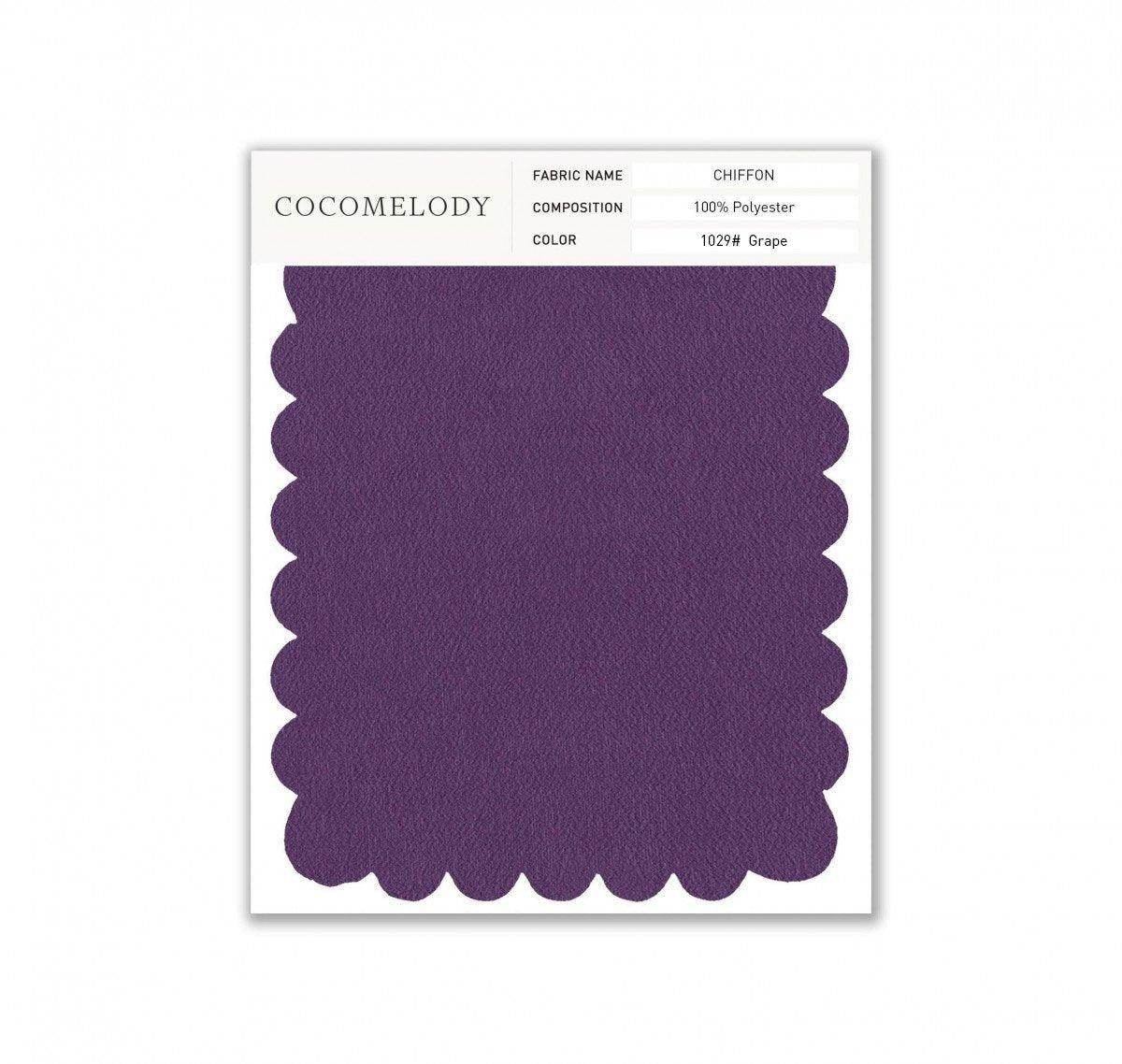 Chiffon Fabric Swatch in Single Color SWCH16001 - COCOMELODY