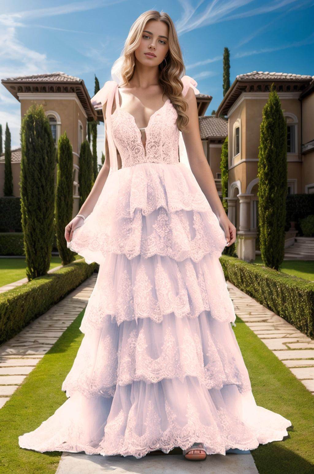 Ball Gown Sweep-Brush Train Tulle Prom Dress CS0461 - COCOMELODY