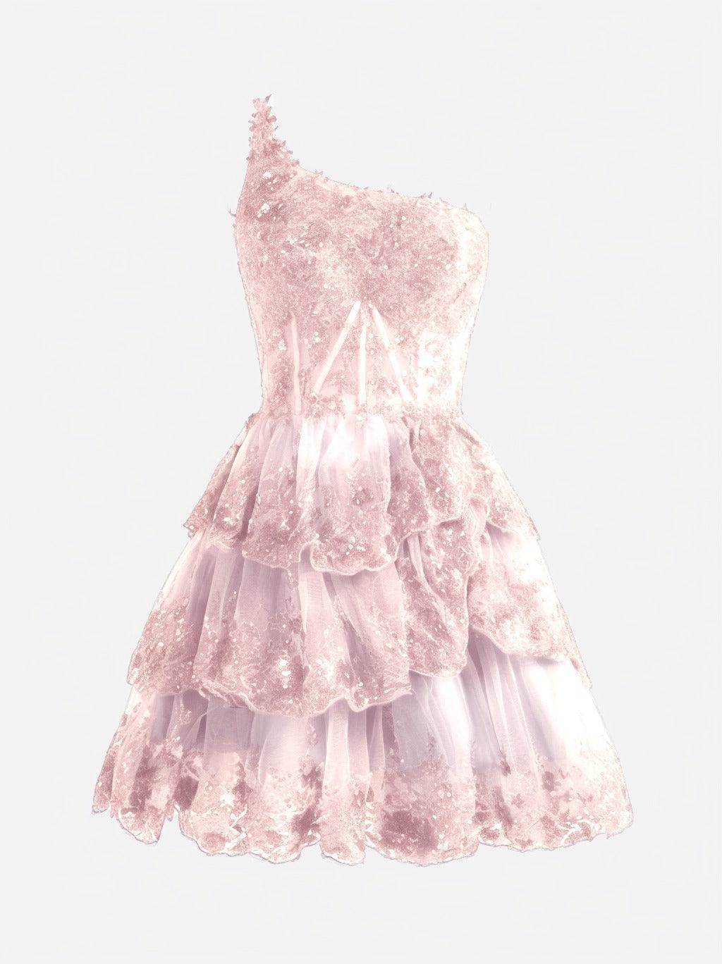 A-line Short Mini Tulle Prom Dress CS0420 - COCOMELODY