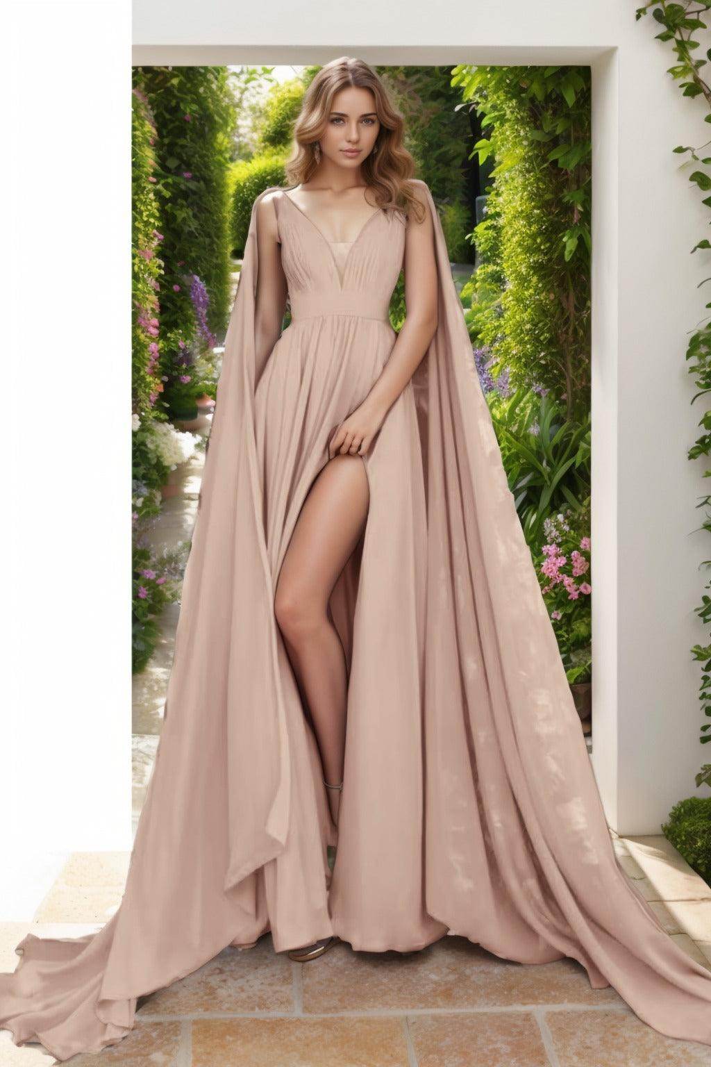 A-Line Floor Length Chiffon Prom Dress CS0454 - COCOMELODY