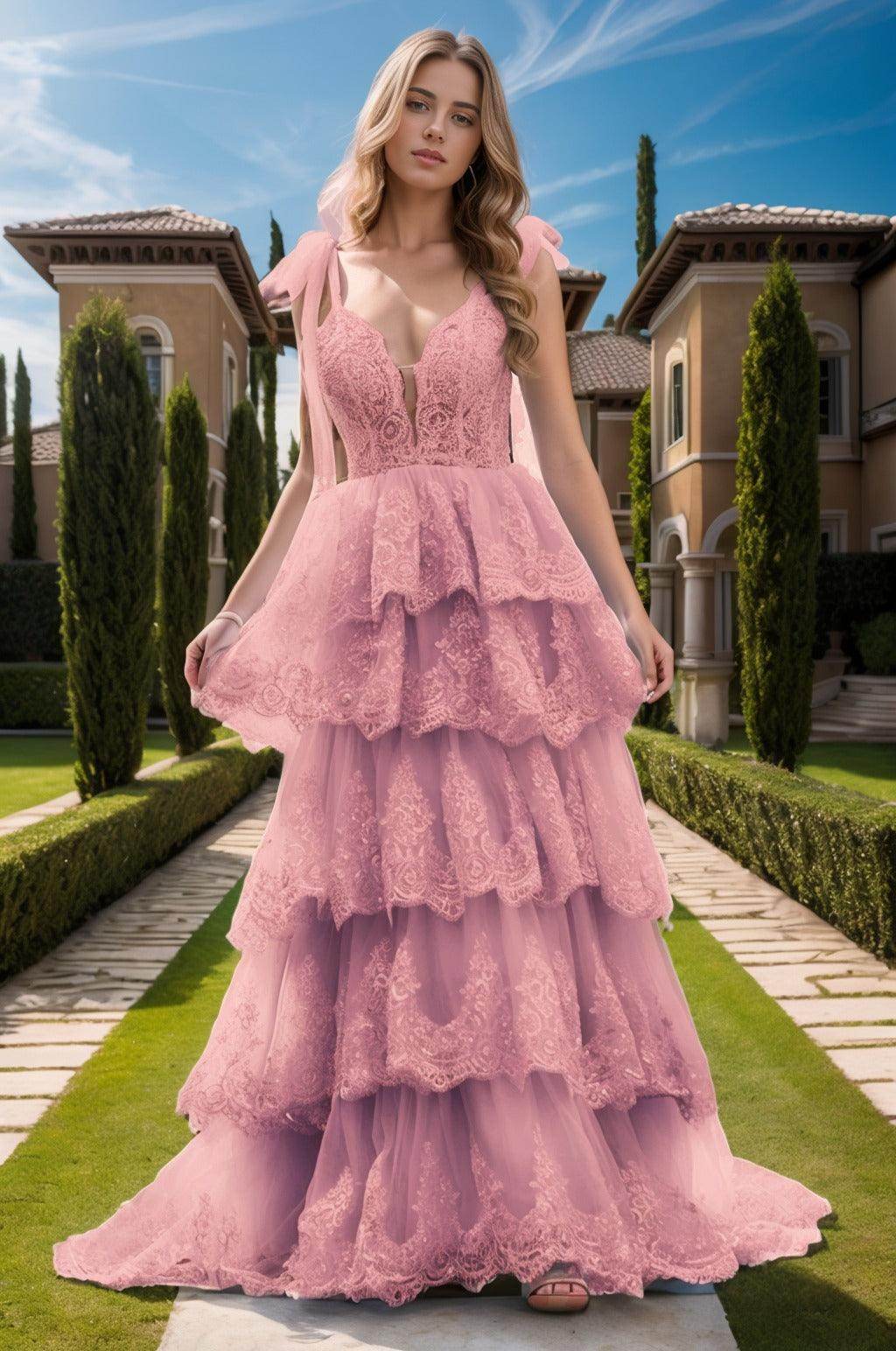 Ball Gown Sweep-Brush Train Tulle Prom Dress CS0461 - COCOMELODY