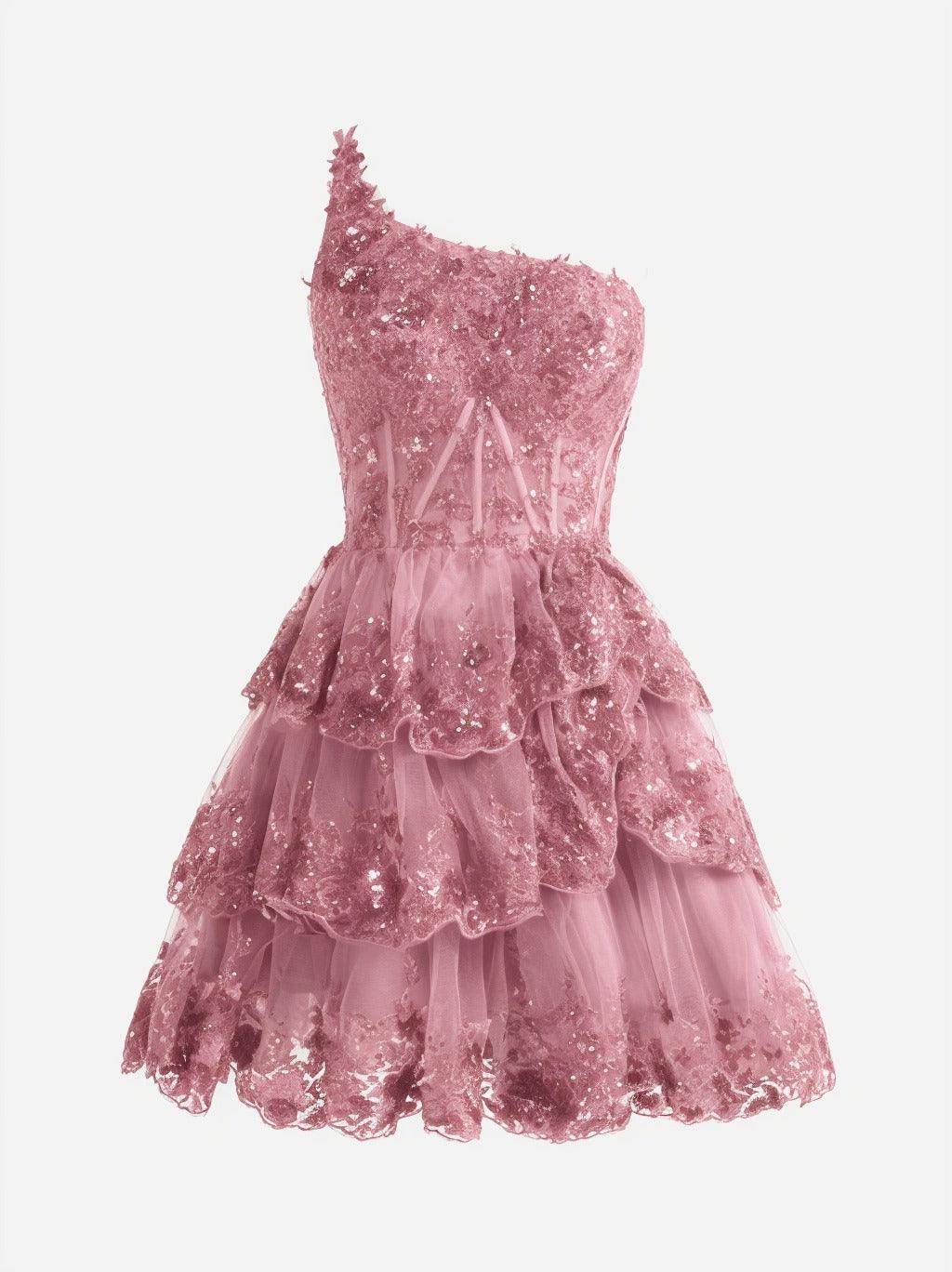 A-line Short Mini Tulle Prom Dress CS0420 - COCOMELODY