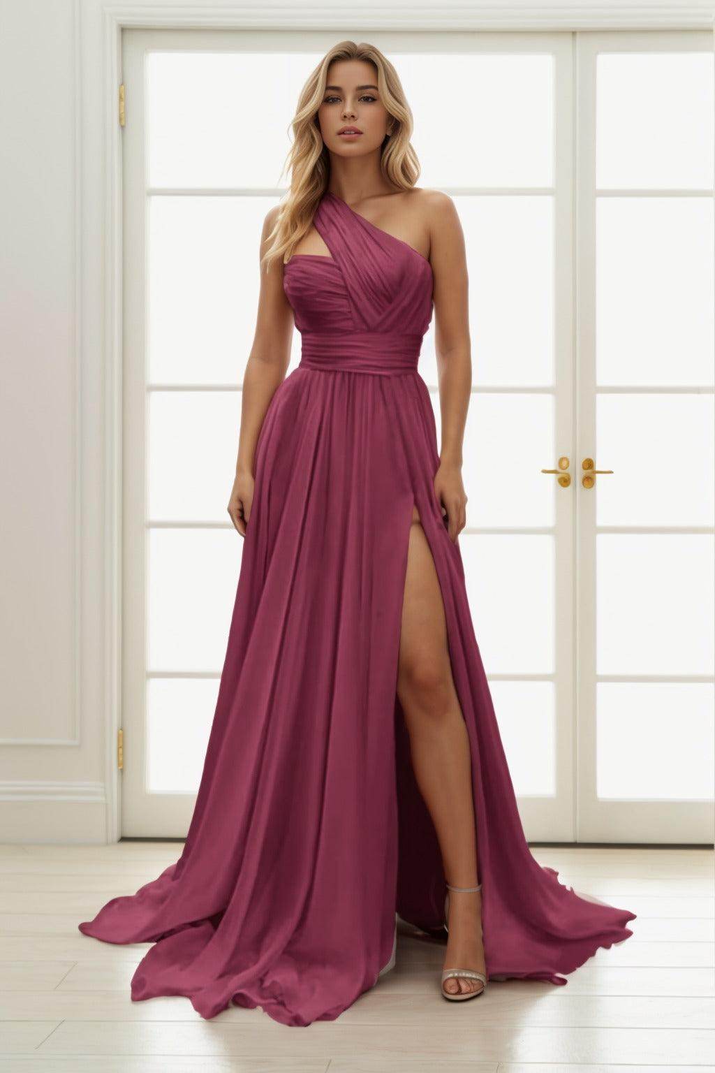 A-Line Maxi Chiffon Prom Dress CS0435 - COCOMELODY