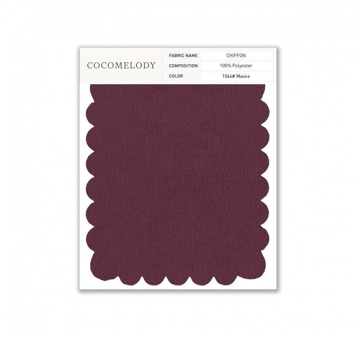 Chiffon Fabric Swatch in Single Color SWCH16001 - COCOMELODY