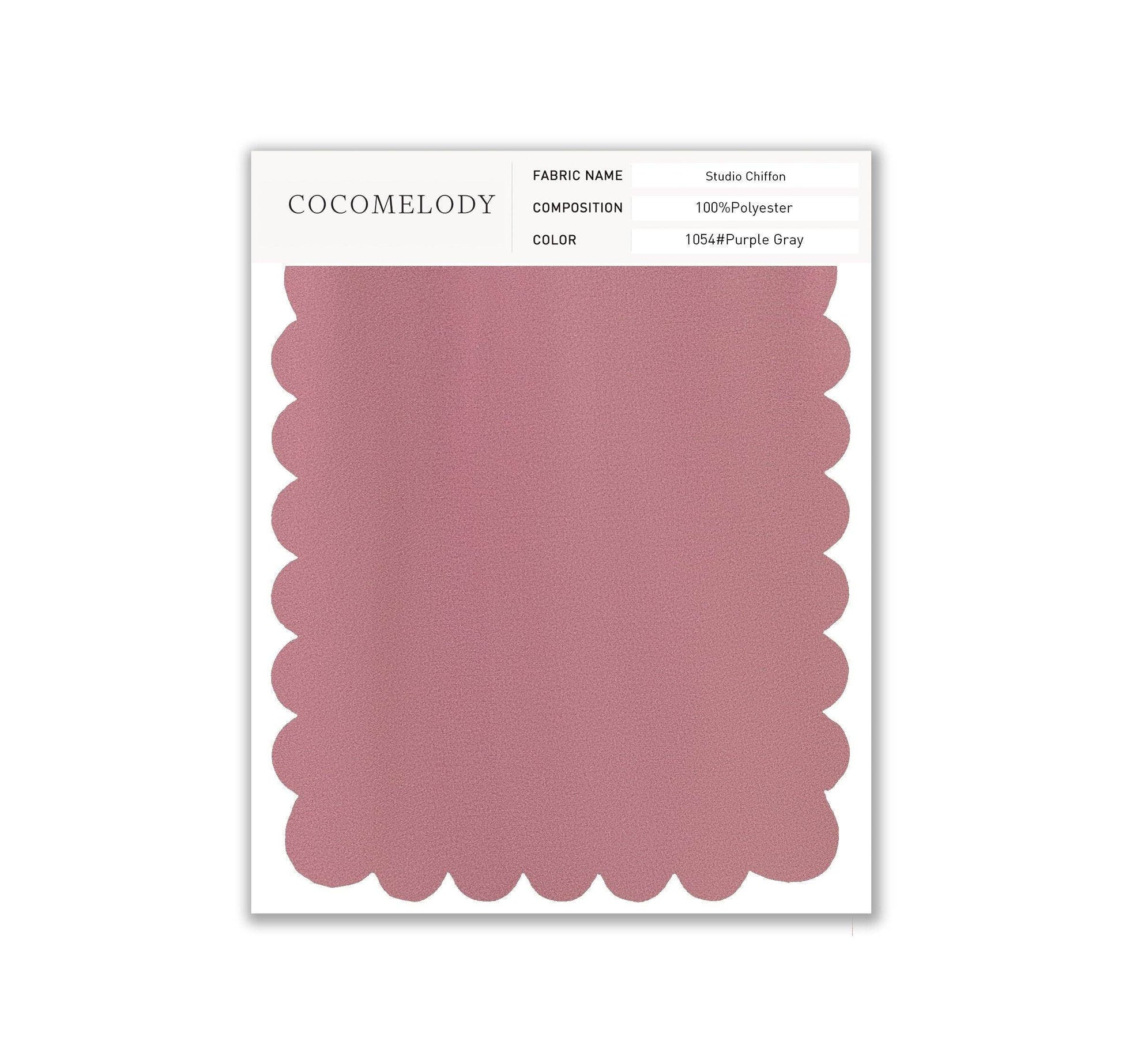 Chiffon Fabric Swatch in Single Color SWCH16001 - COCOMELODY