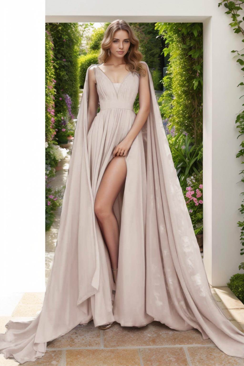A-Line Floor Length Chiffon Prom Dress CS0454 - COCOMELODY