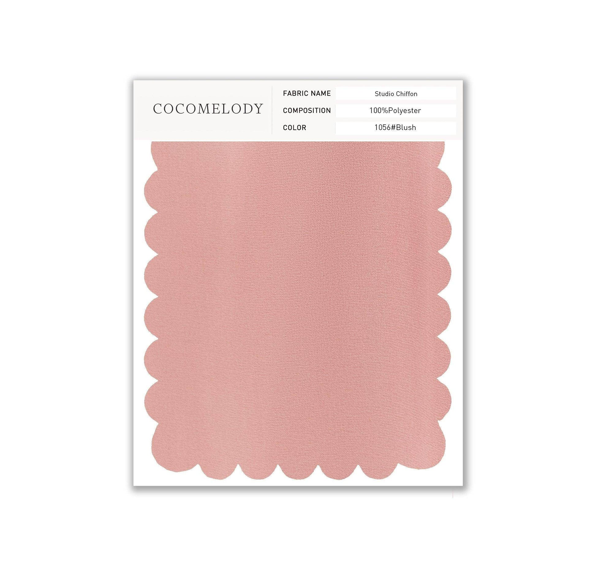 Chiffon Fabric Swatch in Single Color SWCH16001 - COCOMELODY