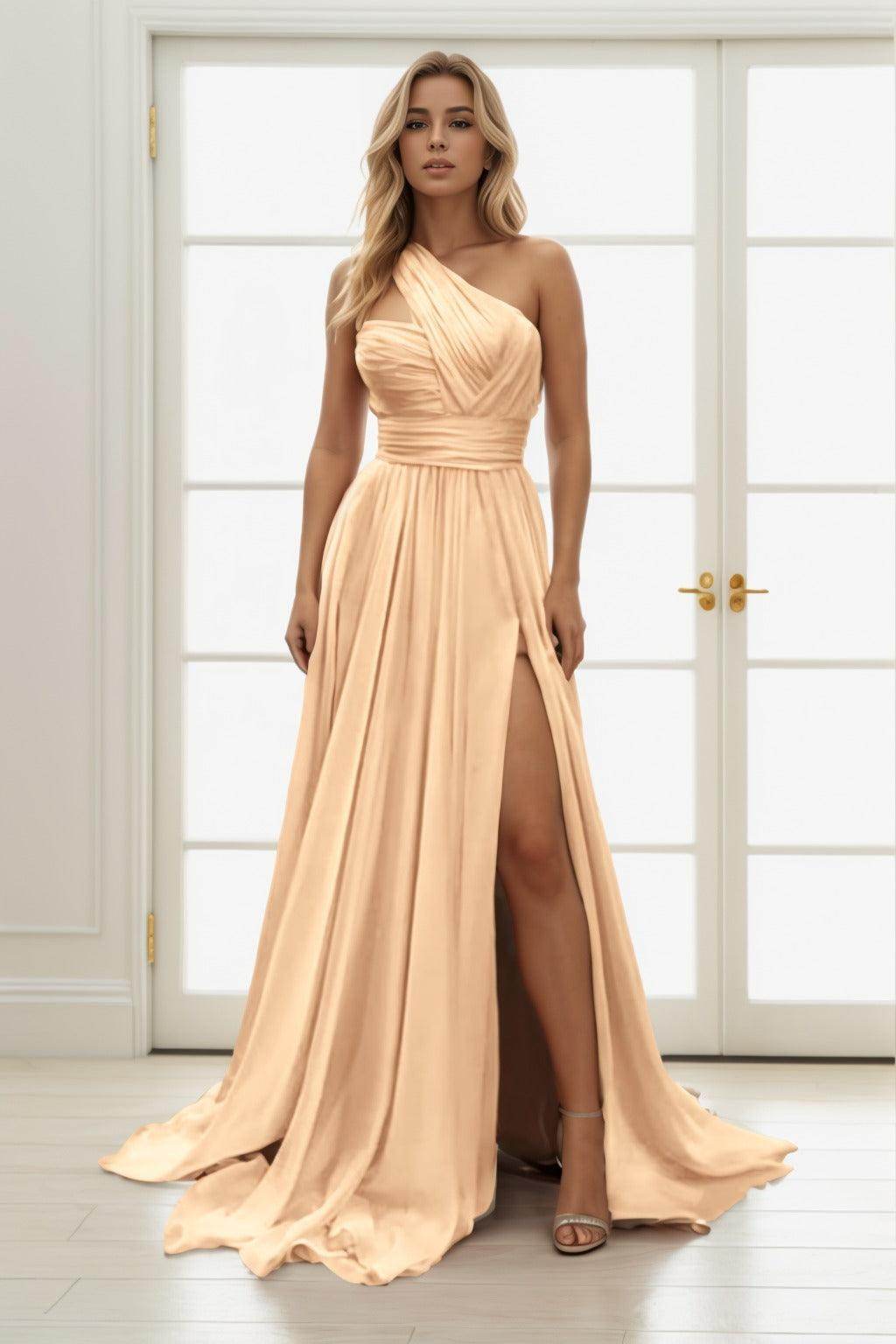 A-Line Maxi Chiffon Prom Dress CS0435 - COCOMELODY
