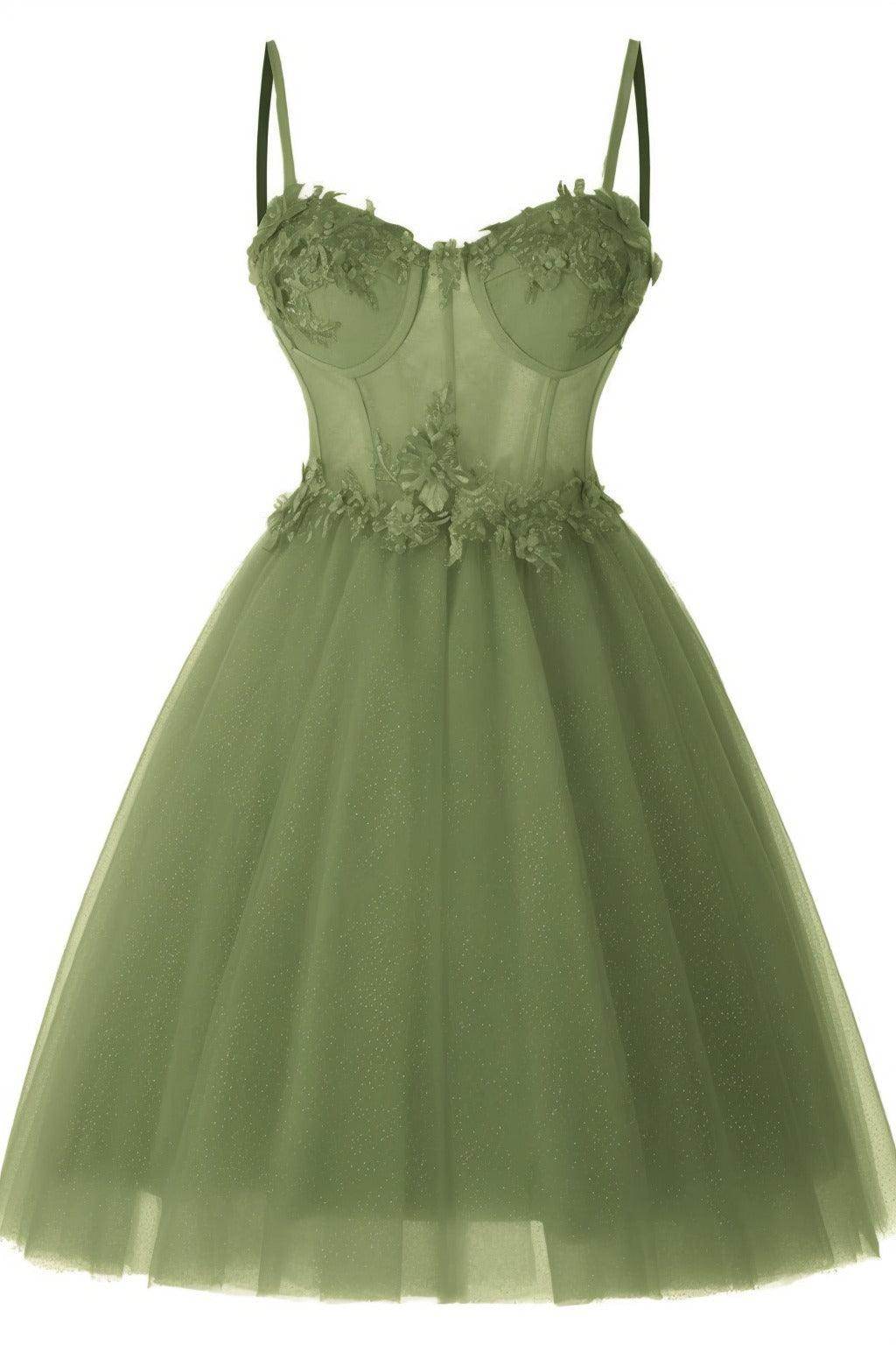 A-Line Short-Mini Tulle Prom Dress CS0400 - COCOMELODY