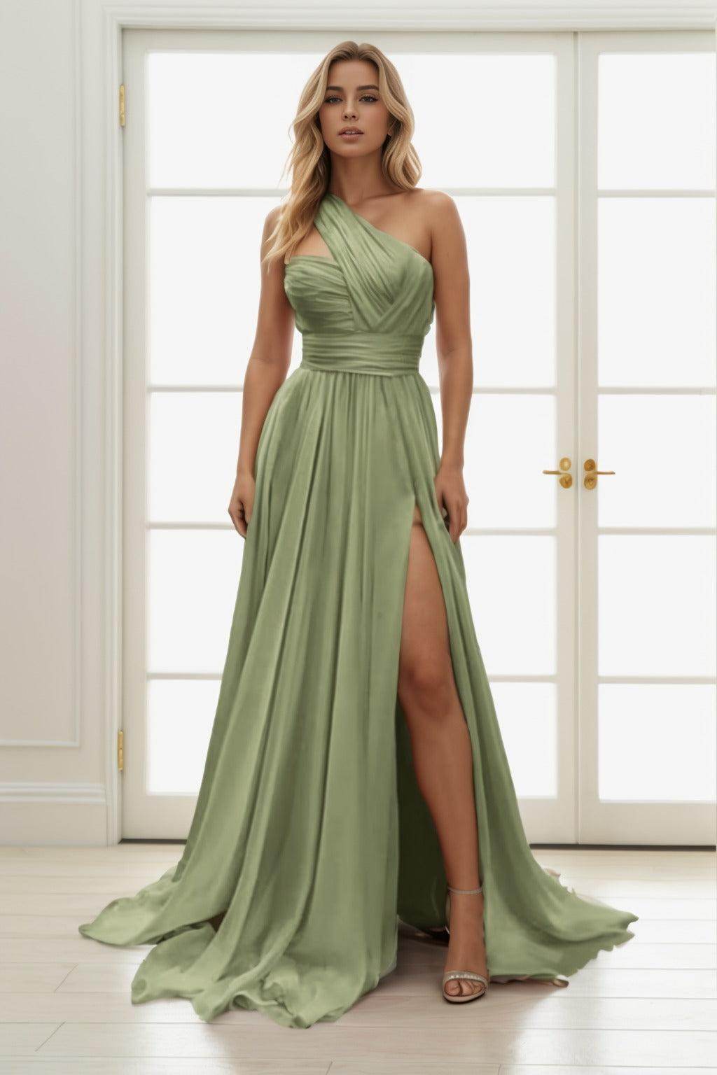 A-Line Maxi Chiffon Prom Dress CS0435 - COCOMELODY