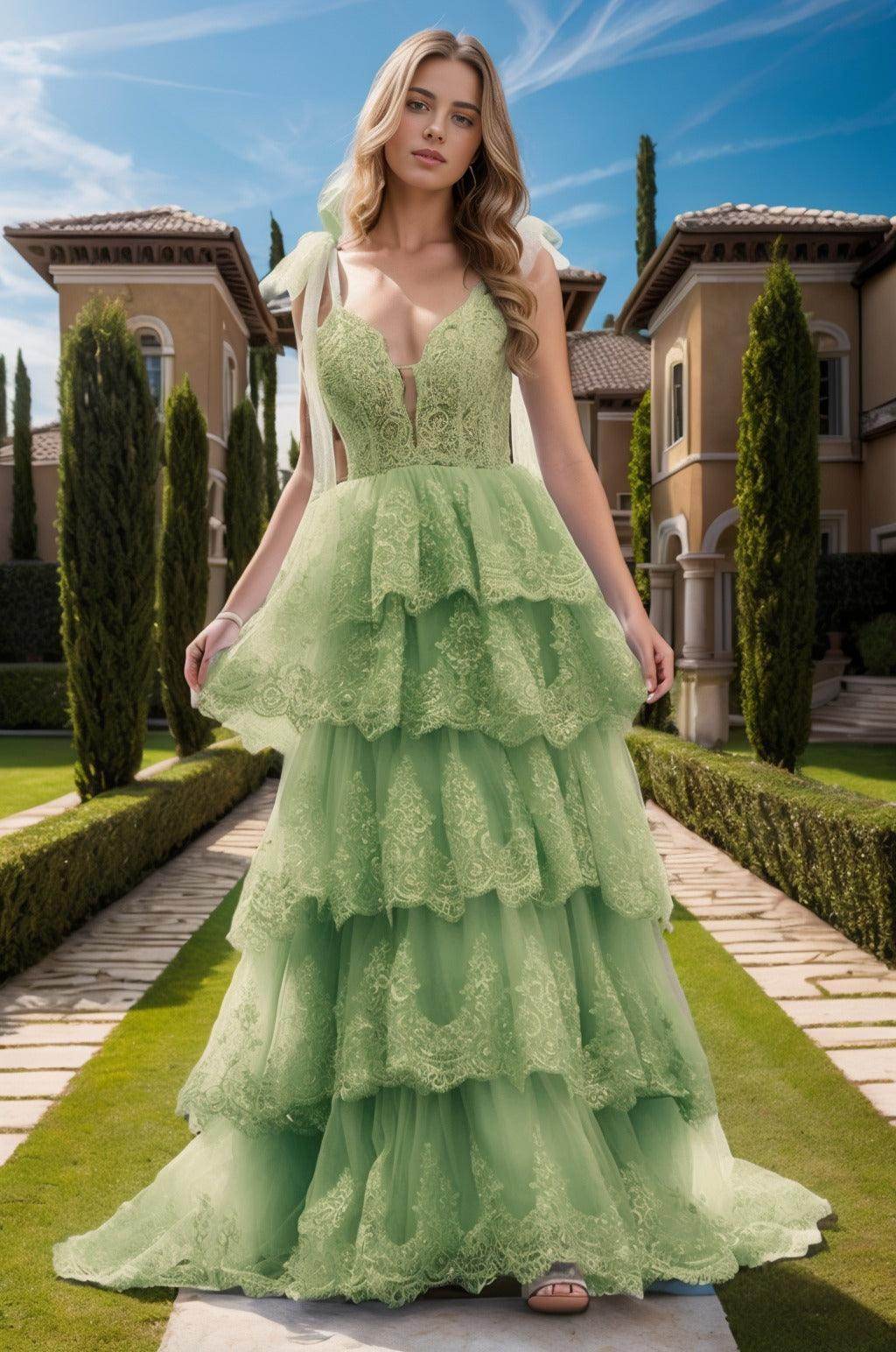 Ball Gown Sweep-Brush Train Tulle Prom Dress CS0461 - COCOMELODY