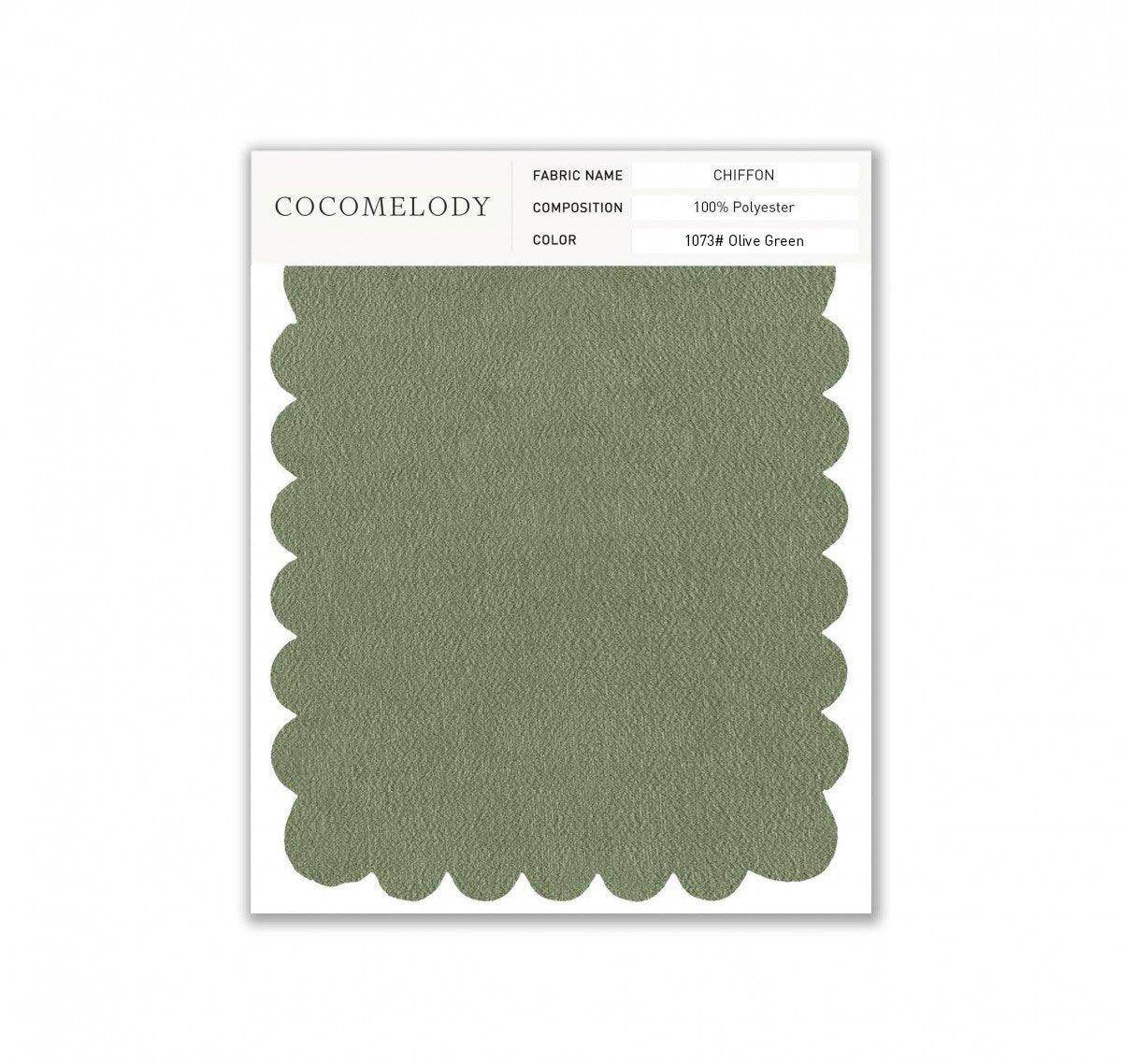Chiffon Fabric Swatch in Single Color SWCH16001 - COCOMELODY