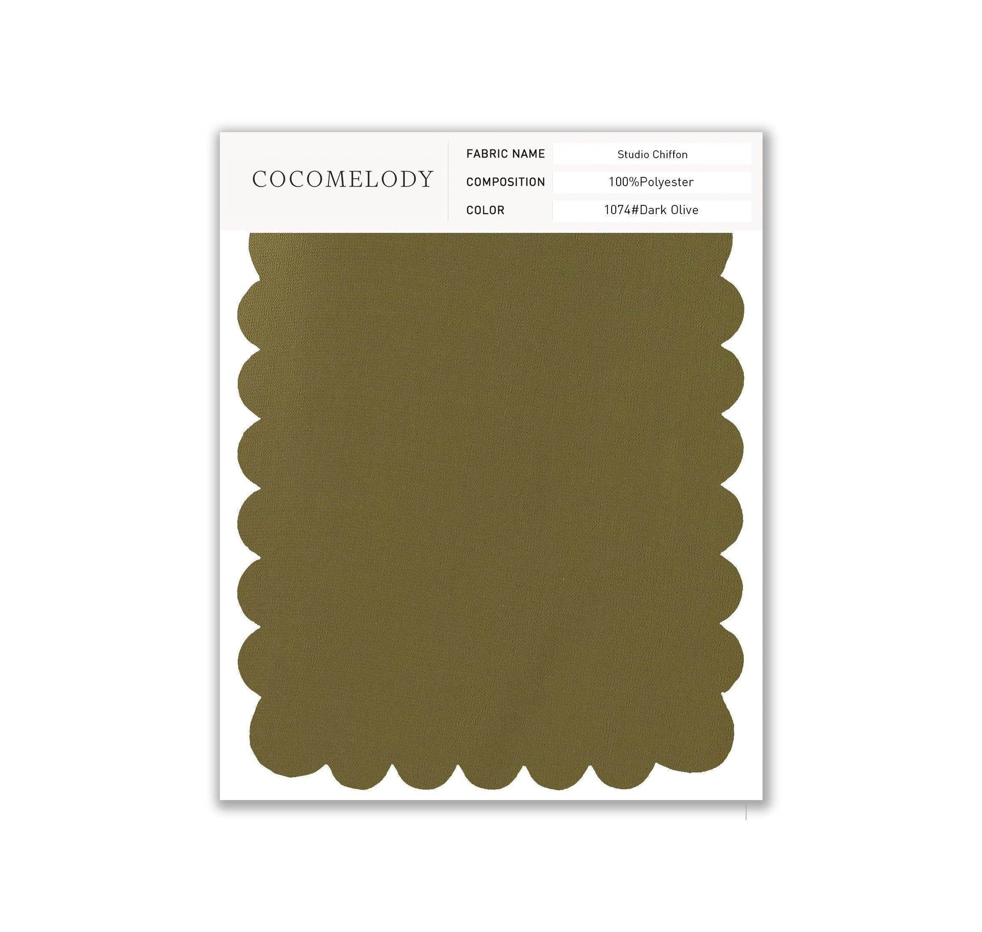 Chiffon Fabric Swatch in Single Color SWCH16001 - COCOMELODY