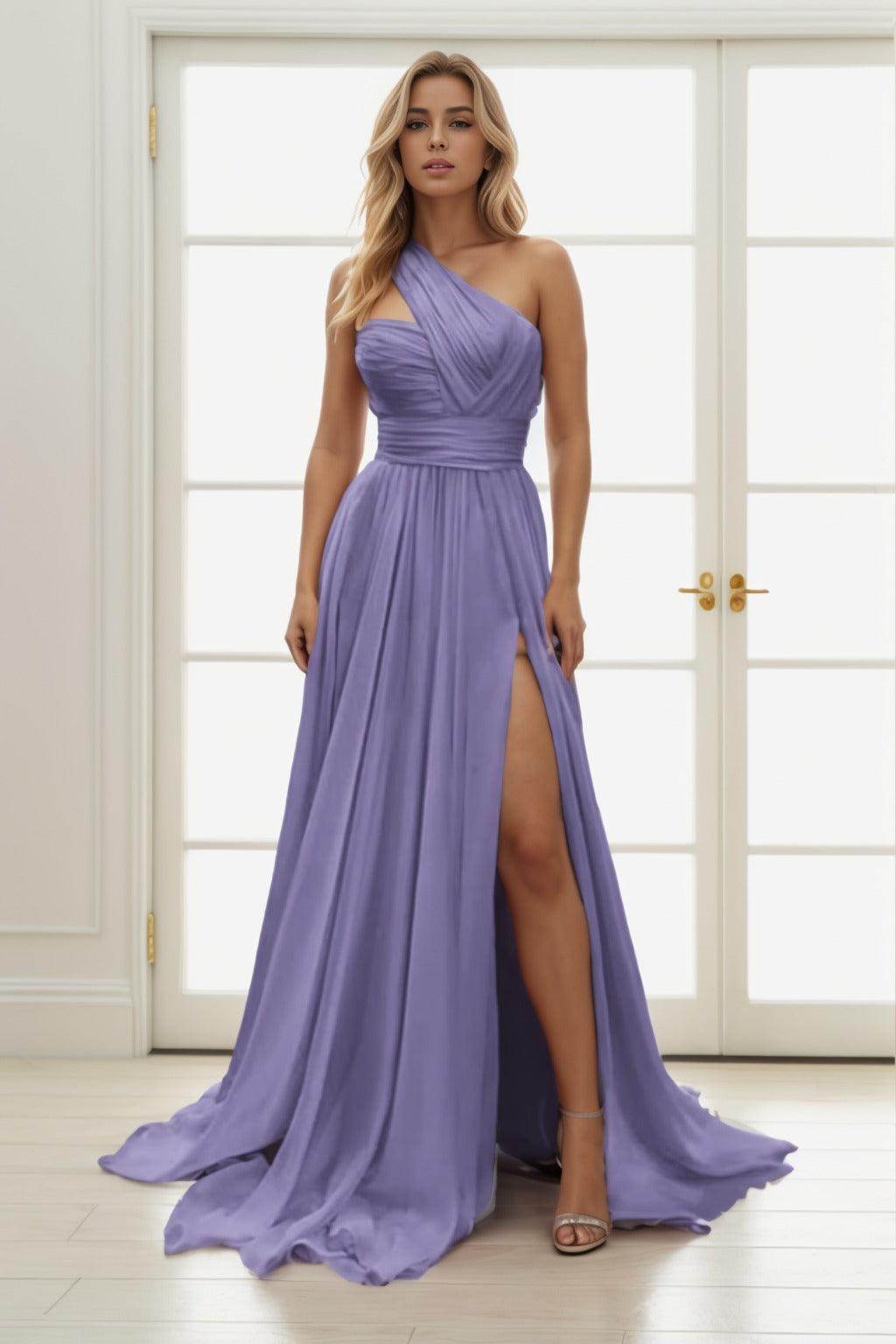A-Line Maxi Chiffon Prom Dress CS0435 - COCOMELODY