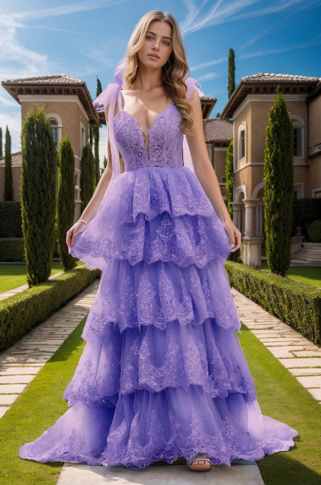 Ball Gown Sweep-Brush Train Tulle Prom Dress CS0461 - COCOMELODY