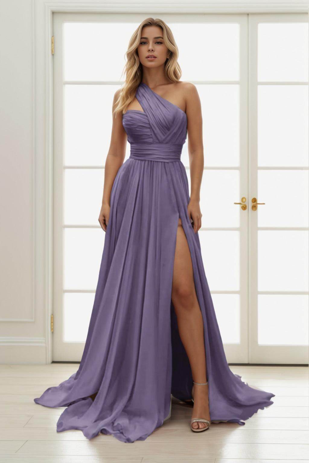 A-Line Maxi Chiffon Prom Dress CS0435 - COCOMELODY
