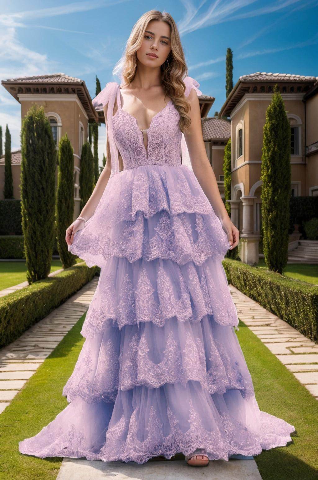 Ball Gown Sweep-Brush Train Tulle Prom Dress CS0461 - COCOMELODY
